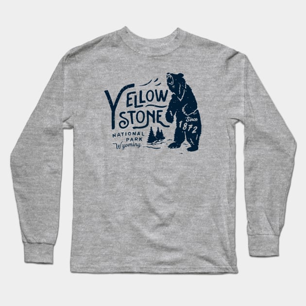 Yellowstone National Park Bear Long Sleeve T-Shirt by liamMarone